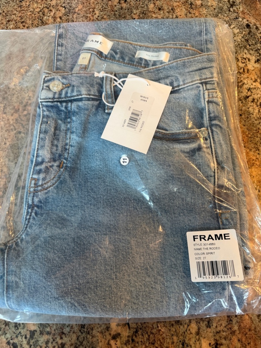 Frame The Rodeo Boot Cut Jeans in the color Spirit Light Wash Size 27 - Picture 4 of 7